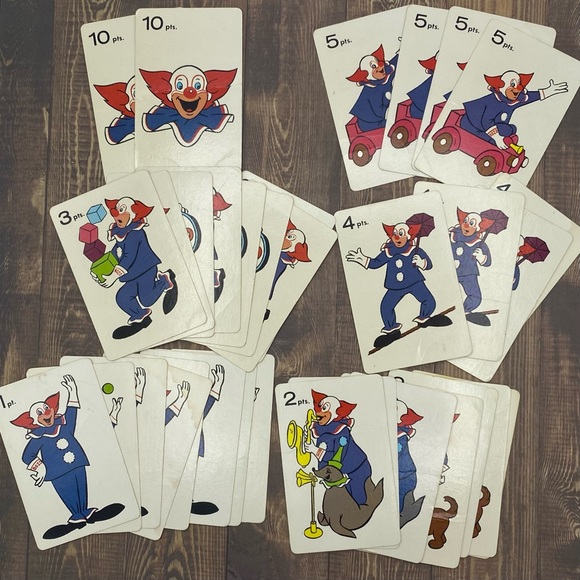 Bozo The Clown Educational Card Game Larry Harmon Vintage 1972 Gifts Flaws Wear - Picture 7 of 7